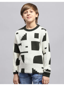 Monte Carlo - Boys Round Neck Yarn Blend Sweatshirt