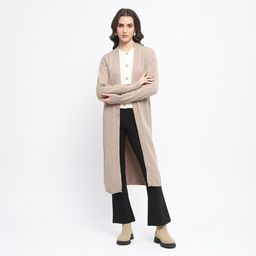 Madame - Womens Open Front Khaki Shrug