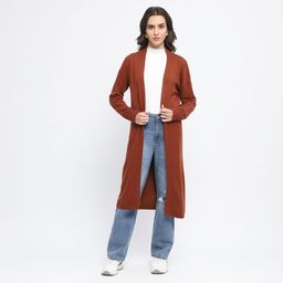 Madame - Womens Open Front Solid Tan Shrug