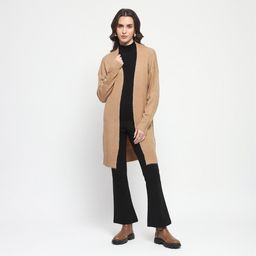 Madame - Womens Open Front Brown Shrug