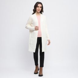 Madame - Womens Open Front Off White Shrug