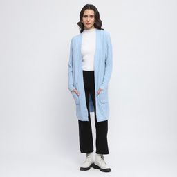 Madame - Womens Open Front Sky Blue Shrug