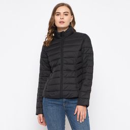 Madame - Womens Nylon Black Puffer Jacket