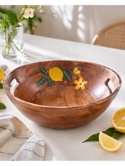 Chumbak - Yellow Graphic Serving Bowl