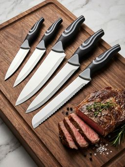YELONA - Silver Solid 5 Knife (Pack of 5)