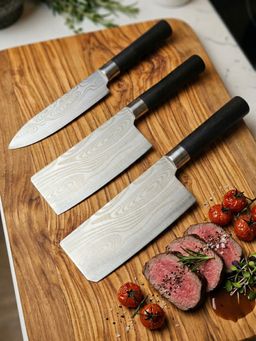 YELONA - Grey Solid Knife (Pack of 3)