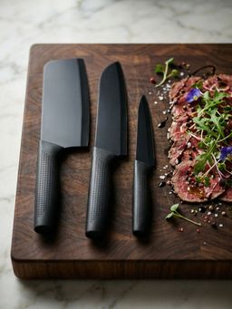 YELONA - Black Solid Knife (Pack of 3)