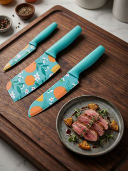 YELONA - Turquoise Floral Knife (Pack of 3)