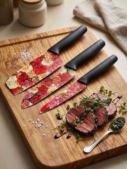 YELONA - Red Floral Knife (Pack of 3)