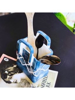 TheYUGO - Grey Geometric Cutlery Organizer