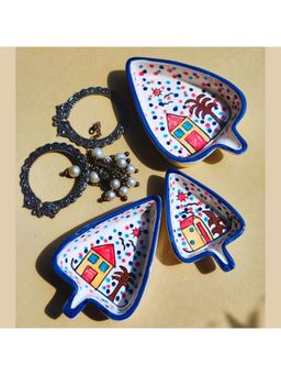 TheYUGO - Red Abstract Serving Dish (Pack of 3)