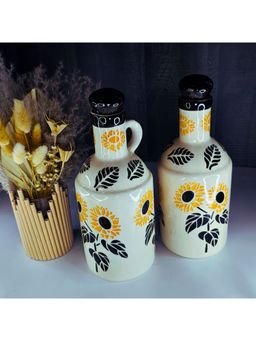 TheYUGO - Yellow Floral Oil Dispensers (Pack of 2)