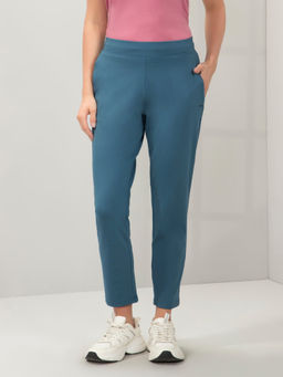Amante - Women Teal Relaxed Fit Mid Rise Full Length Solid Trackpant