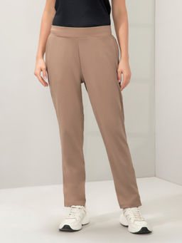 Amante - Women Brown Relaxed Fit Mid Rise Full Length Solid Trackpant