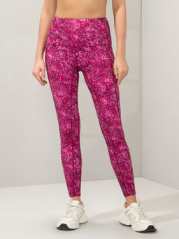 Amante - Women Pink High Rise Full Length Printed Tights