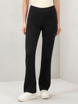 Amante - Women Black High Rise Solid Relaxed Trackpant