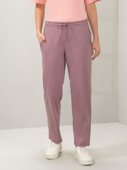Amante - Women Purple Mid Rise Relaxed Fit Full Length Trackpant