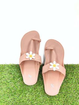 The Madras Trunk - Daiselle Peach One Toe Flats