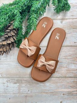 The Madras Trunk - Zoya Tan Open Toe Flats
