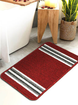 HOSTA HOMES - Water Absorbent Anti Skid Multipurpose Mat By Hosta Homes Red