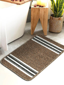 HOSTA HOMES - Water Absorbent Anti Skid Multipurpose Mat By Hosta Homes Brown