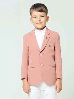 Kids Island - Boys Peach Solid Blazer