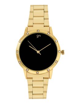 Joker and Witch - Joker & Witch Dusk Black Dial Gold Metallic Link Strap Analog Womens Watch