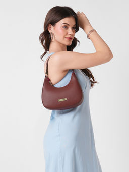 Caprese - Red Faux Leather Solid Handbag