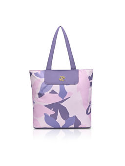 Lavie Signature - Purple Synthetic Leather Printed Tote Bag