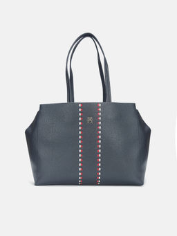 Tommy Hilfiger - Blue Pu Solid Handbag