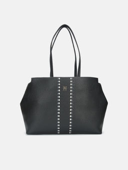 Tommy Hilfiger - Black Pu Solid Handbag