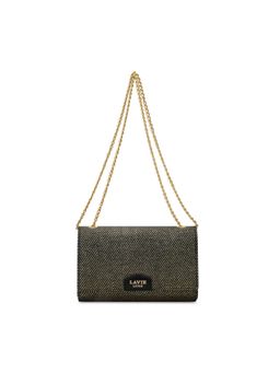 Lavie Luxe - Black Synthetic Leather Solid Slingbag