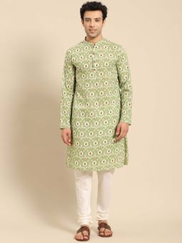 Amodh by Kisah - Men Green Kurta