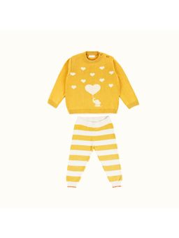 Kids of Greendeer - Love Baby Elephant Sweater with Joggers (Set of 2)