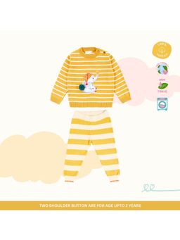 Kids of Greendeer - Mustard Dreamy Ele Sweater with Joggers (Set of 2)