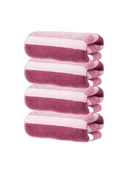 Black Gold - Hand Towel For Face, Gym, Travel & Bathroom Pink & White (Pack of 4)