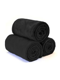 Black Gold - 400 Gsm Hand Towel-Ultra Soft, Super Absorbent Black (Pack of 3)