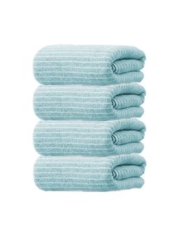 Black Gold - Striped Hand Towel Face Towel For Bathroom, Gym, Kitchen Green (Pack of 4)
