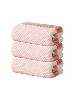 Black Gold - Soft Hand Towel Orange & White Stripes Ideal For Home, Gym & Travel (Pack of 3)