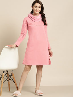 Sweet Dreams - Women Pink Solid Night Dress