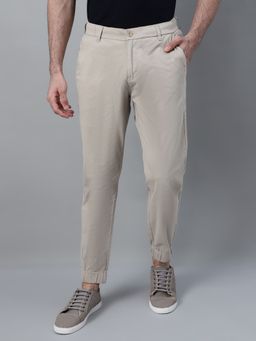 Cantabil - Men Beige Solid Jogger