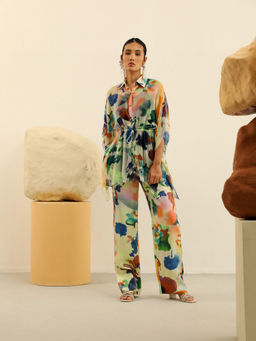 Label Deepika Nagpal - Multi-Color Cosmo Co-ord -Mysticdrop (Set of 3)