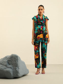 Label Deepika Nagpal - Black Diana Co-ord -kohl (Set of 2)