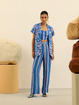 Label Deepika Nagpal - Blue Sydney Co-ord -moonlight (Set of 3)