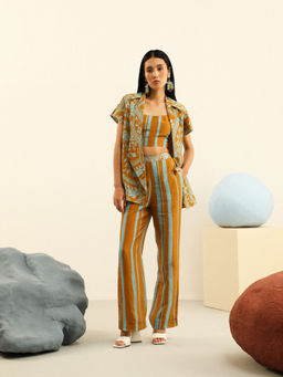 Label Deepika Nagpal - Brown Sydney Co-ord -sandstone (Set of 3)