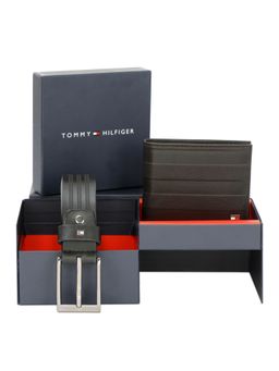 Tommy Hilfiger - Tavira Men Leather Belt & Wallet Gift Set - Black