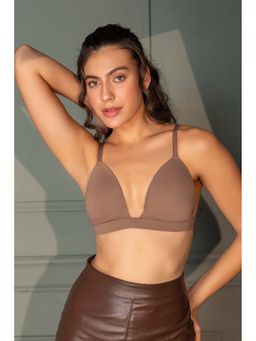 Chelvet - Solid Lightly Padded Half Coverage Plunge Bra