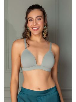 Chelvet - Solid Lightly Padded Half Coverage Plunge Bra