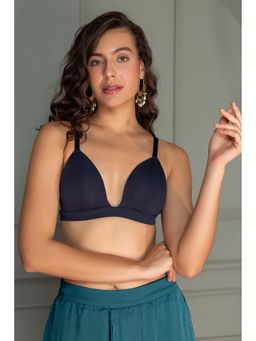 Chelvet - Solid Lightly Padded Half Coverage Plunge Bra