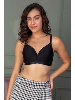 Chelvet - Women Black Medium Coverage Non-Wired Lightly Padded Everyday Bra